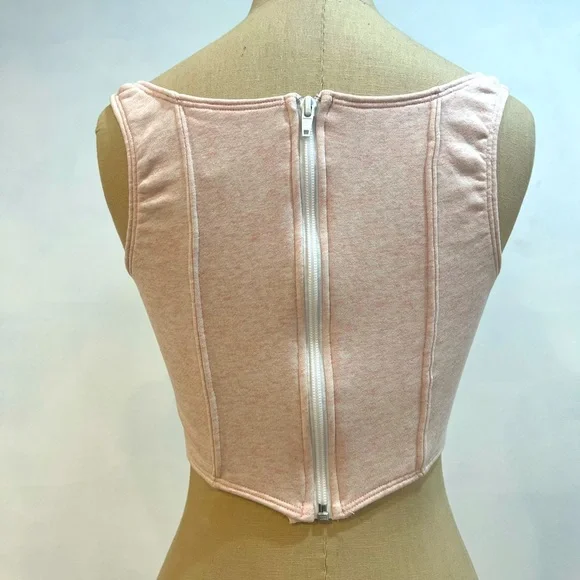 Frankie Collective Reworked Nike Sweatshirt Bustier Top - Picture 3 of 6